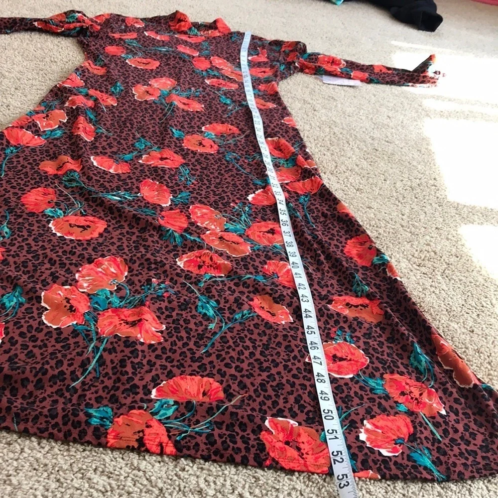 NWT! FREE PEOPLE Size M leopard with roses dress